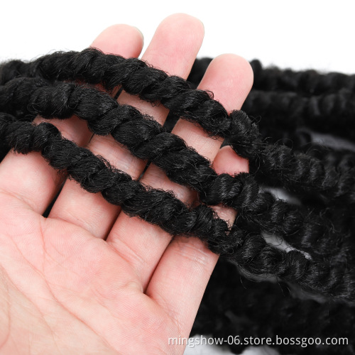Pre Twisted  Bomb Crochet Hair Synthetic Ombre Crochet Braids Pre looped Fluffy  Braiding Hair Bulk